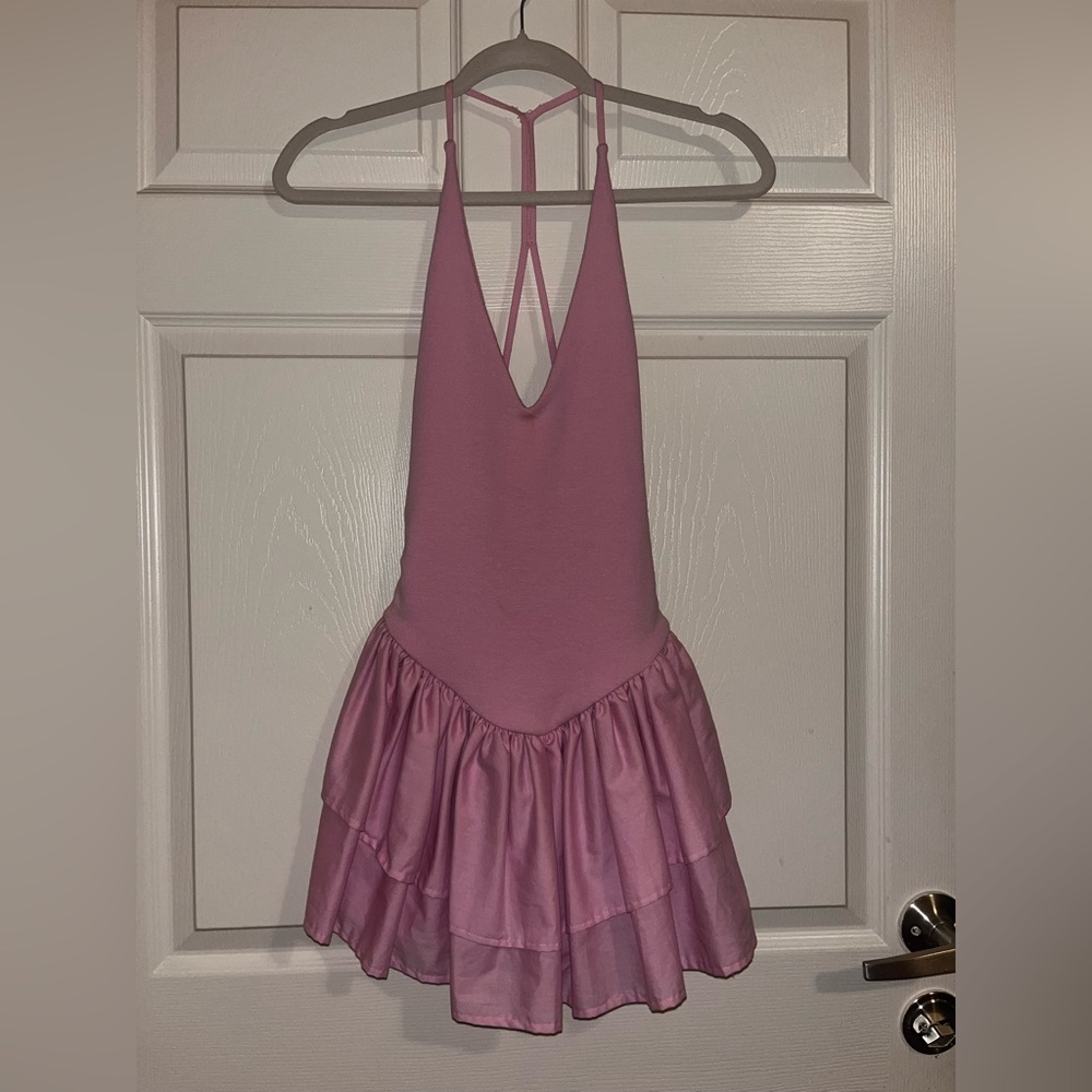 Zara Pink Ruffle Dress - Picture 6 of 8